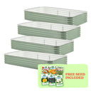 4-Pack Large Modular Metal Raised Garden Bed - 15" Tall