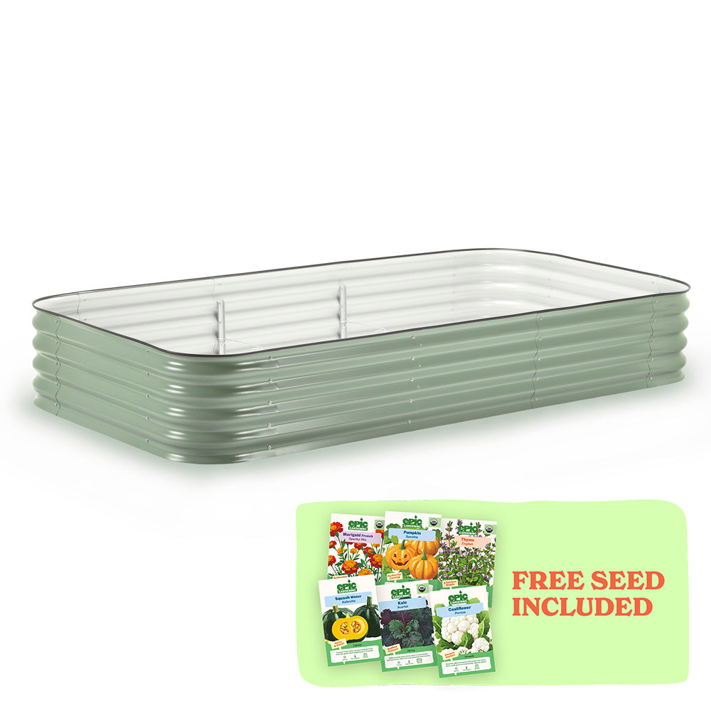 Large Modular Metal Raised Garden Bed - 15" Tall