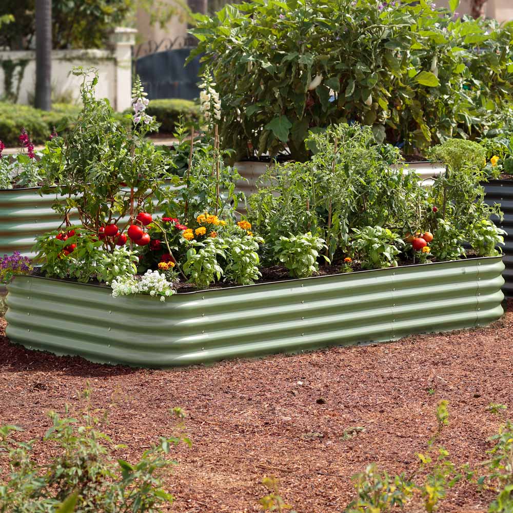 Large Modular Metal Raised Garden Bed - 15" Tall