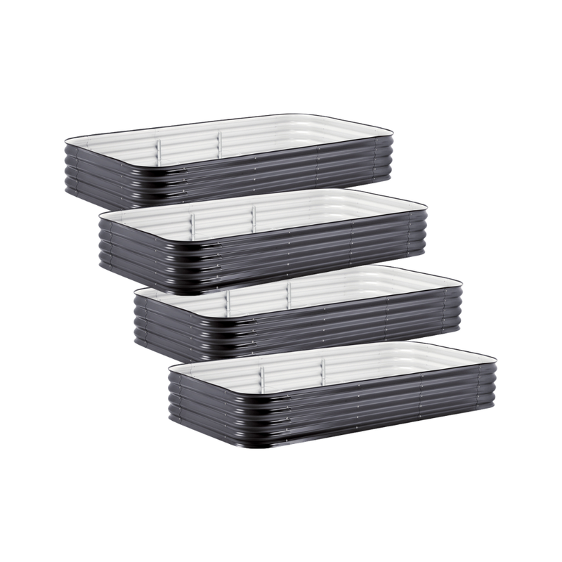 4-Pack Large Modular Metal Raised Garden Bed - 15