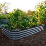 4-Pack Large Modular Metal Raised Garden Bed - 15" Tall