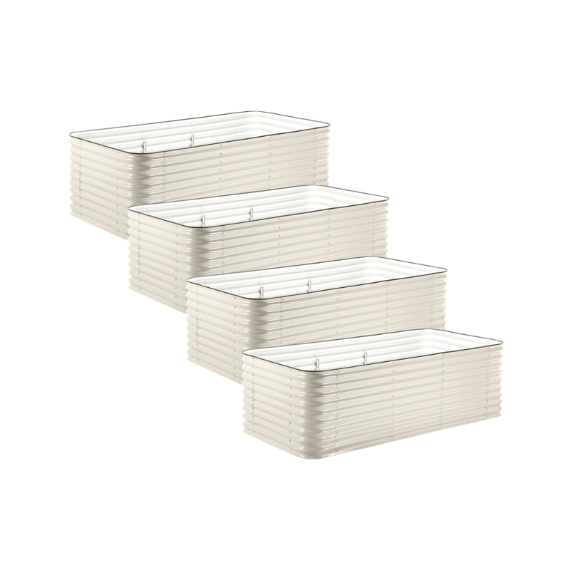 4-Pack Large Modular Metal Raised Garden Bed - 29” Tall