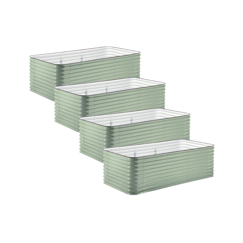 4-Pack Large Modular Metal Raised Garden Bed - 29” Tall