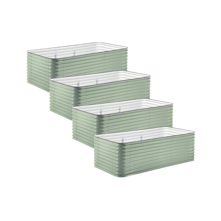 4-Pack Large Modular Metal Raised Garden Bed - 29" Tall