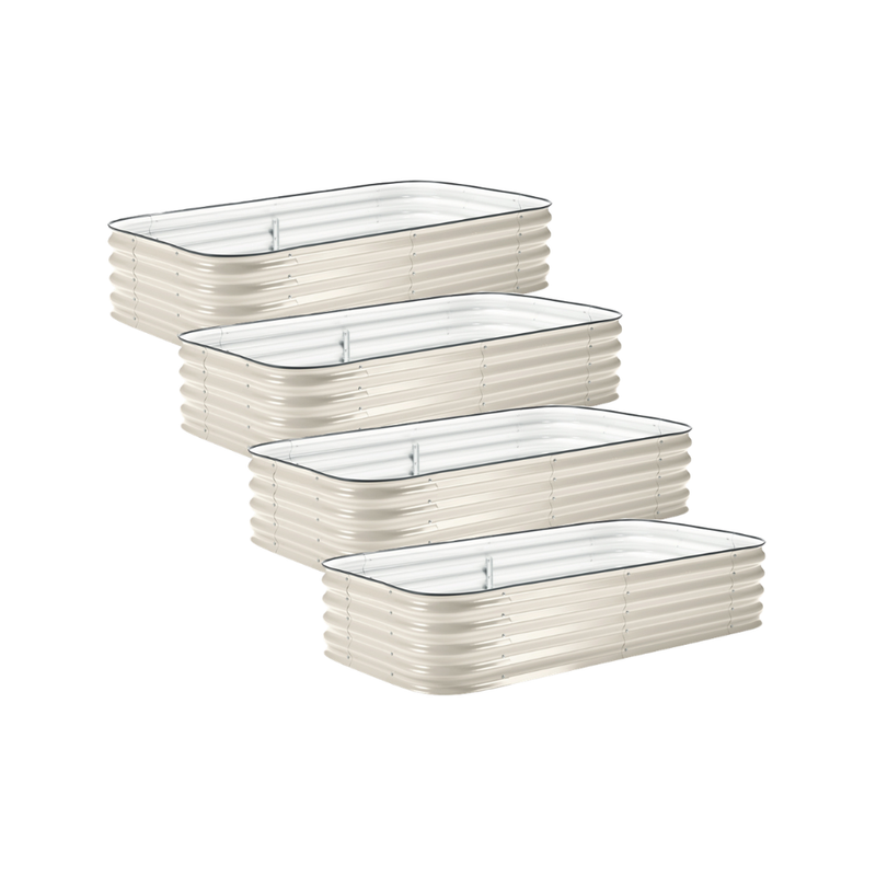 4-Pack Medium Modular Metal Raised Garden Bed - 15