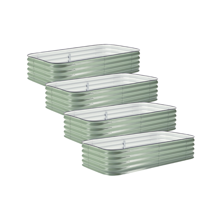 4-Pack Medium Modular Metal Raised Garden Bed - 15" Tall