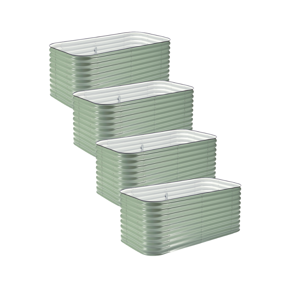4-Pack Medium Modular Metal Raised Garden Bed - 29” Tall