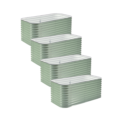 4-Pack Medium Modular Metal Raised Garden Bed - 29” Tall