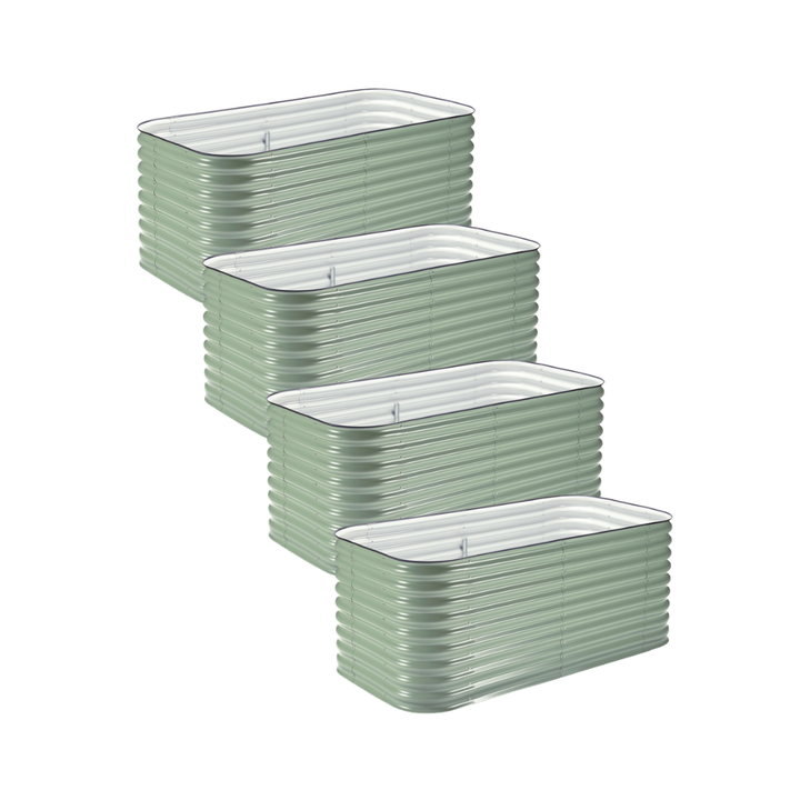 4-Pack Medium Modular Metal Raised Garden Bed - 29" Tall