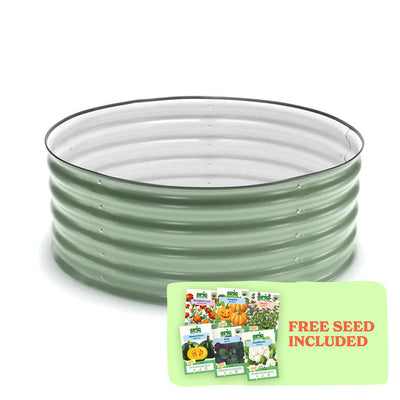 Round Metal Raised Garden Bed - 15" Tall