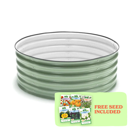 Round Metal Raised Garden Bed - 15" Tall