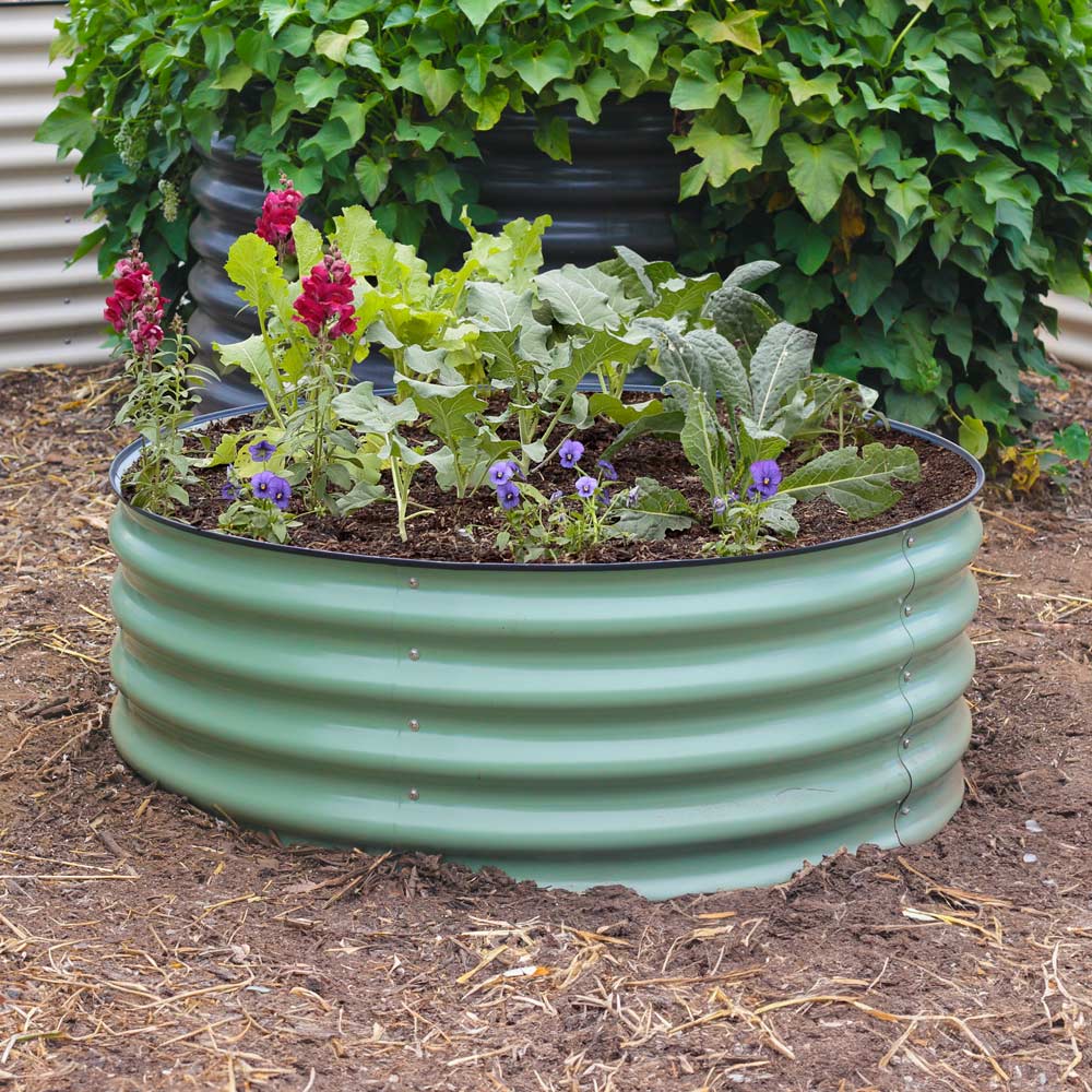 Round Metal Raised Garden Bed - 15" Tall