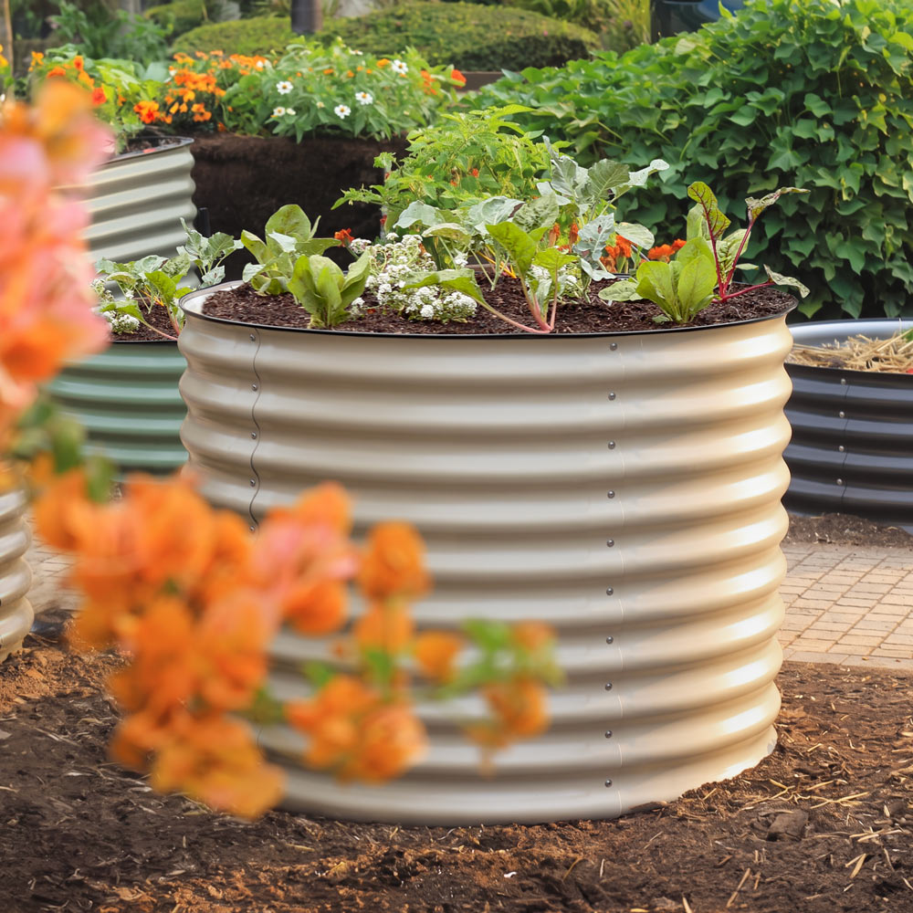 Round Metal Raised Garden Bed - 29" Tall