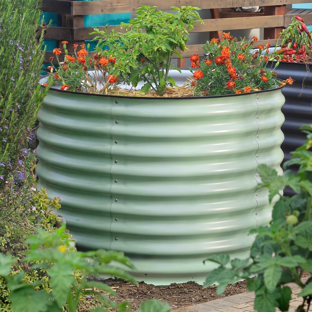 Round Metal Raised Garden Bed - 29" Tall
