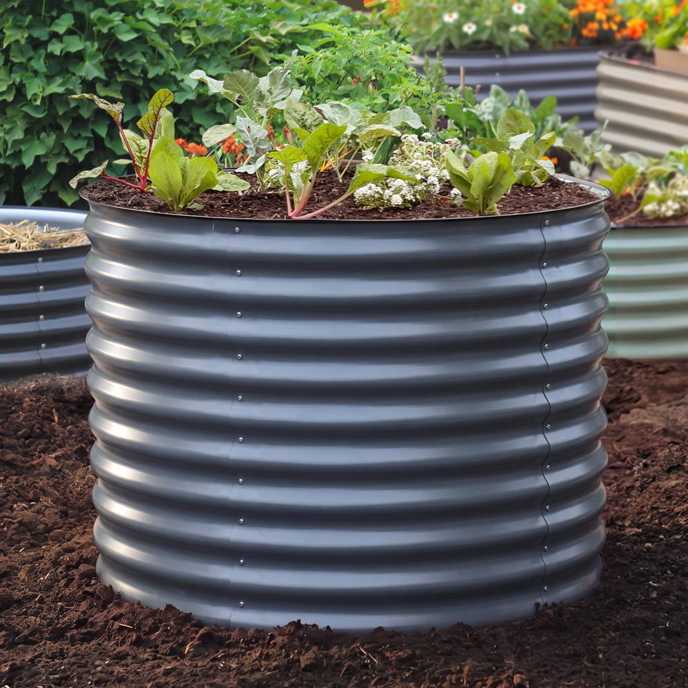 Round Metal Raised Garden Bed - 29" Tall