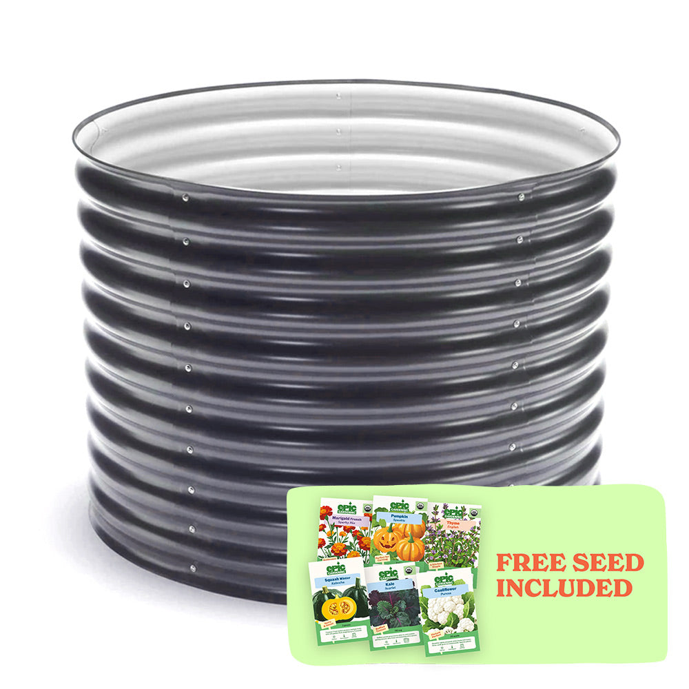 Round Metal Raised Garden Bed - 29" Tall