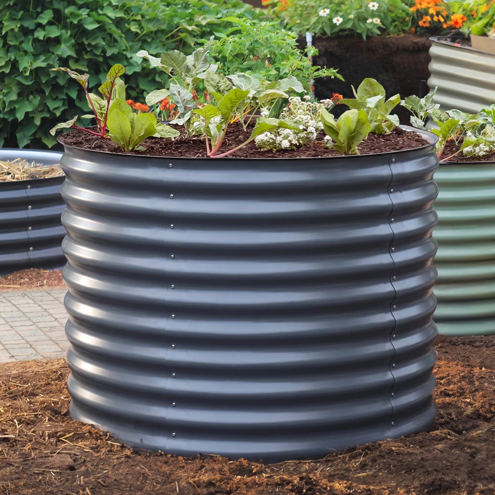 Round Metal Raised Garden Bed - 29" Tall