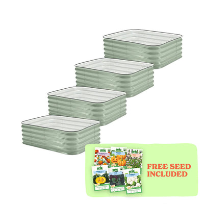 4-Pack Small Modular Metal Raised Garden Bed - 15" Tall