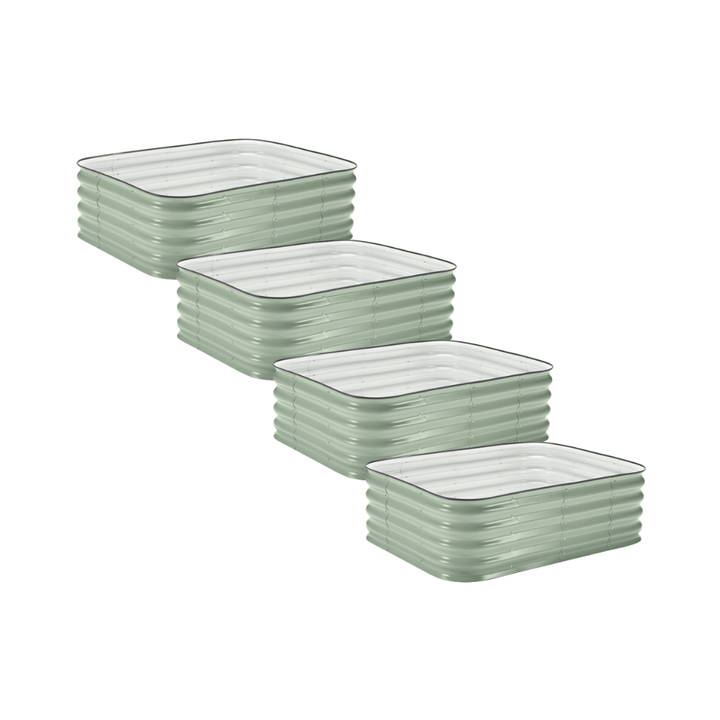 4-Pack Small Modular Metal Raised Garden Bed - 15" Tall