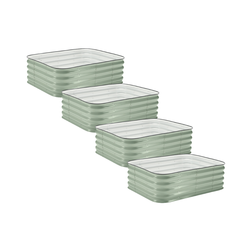 4-Pack Small Modular Metal Raised Garden Bed - 15