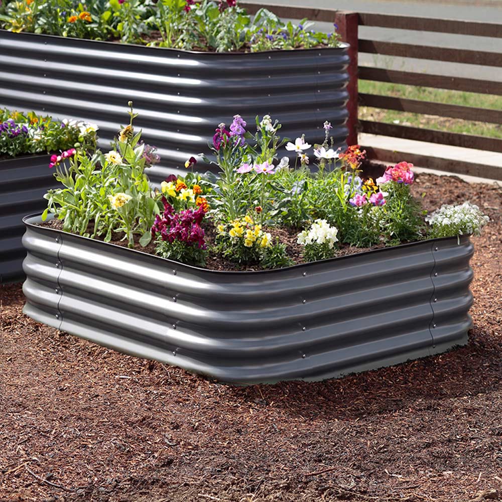 Small Modular Metal Raised Garden Bed - 15" Tall