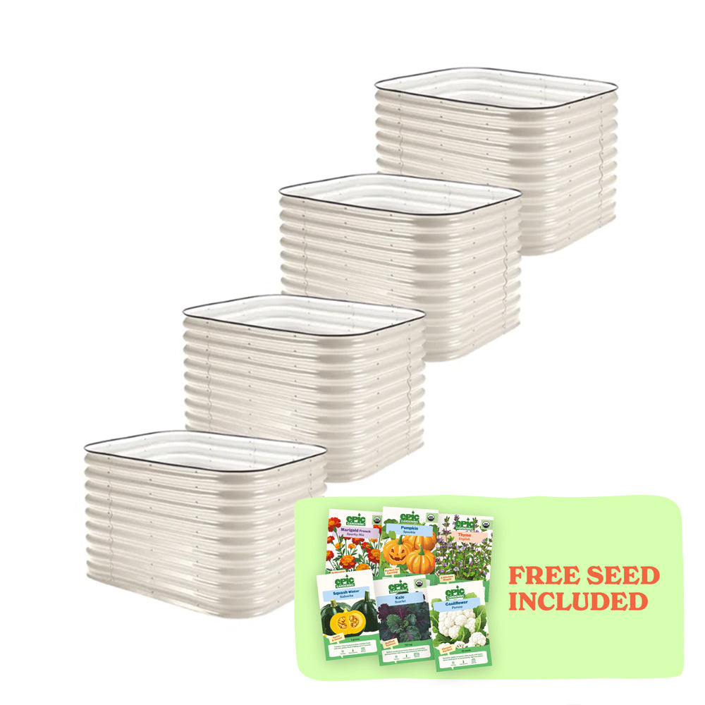4-Pack Small Modular Metal Raised Garden Bed - 29" Tall
